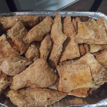 Gisele's Creole Cuisine - Very messy pate platter. One dozen of saltfish and one dozen of beef in ONE platter. - Bars Near Me - Silver Spring, Maryland
