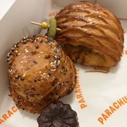 wagyu pastrami croissant, everything kouign amann, canalé wagyu pastrami croissant, everything kouign amann, canalé