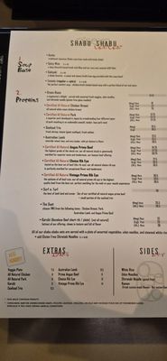 Menu photo 8 O'seyo Shabu Shabu Pasadena, CA