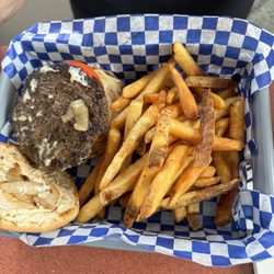 Walter's Burger Shed - Classic burger that came with fries.
