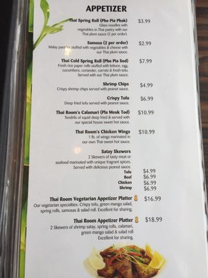 Menu photo 5 Thai Room Toronto, ON