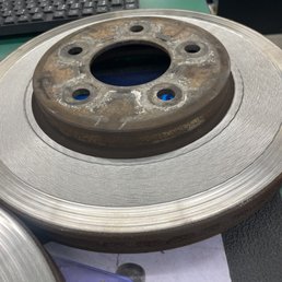 My rotor cut by someone who should not be anywhere near a brake lathe My rotor cut by someone who should not be anywhere near a brake lathe