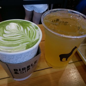 Bibble & Sip - matcha latte and passion fruit iced tea - Coffee & Tea Near Me - New York, New York