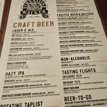 Firestone Walker - Paso Robles - Menu - Breweries Near Me - Paso Robles, California