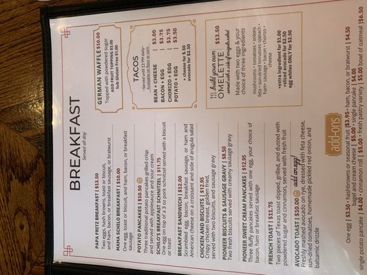 Menu photo 1 Schilo's San Antonio, TX