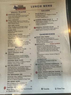 Menu photo 1 Texas Borders Bar & Grill 1093 Richmond, TX Menu photo 1 Texas Borders Bar & Grill 1093 Richmond, TX