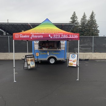 Tastee Flavors - a colorful food truck parked in a parking lot - Food Trucks Near Me
