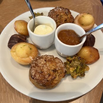 Knife Pleat - Scones, and Clotted cream and jam - French Near Me - Costa Mesa, California Knife Pleat - Scones, and Clotted cream and jam - French Near Me - Costa Mesa, California