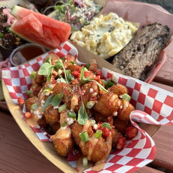 Hindsight BBQ - Flaming tots - Barbeque Near Me - Waterbury, Connecticut Hindsight BBQ - Flaming tots - Barbeque Near Me - Waterbury, Connecticut