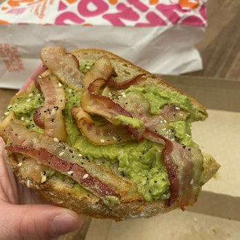 Dunkin' - Bacon & avocado toast - Donuts Near Me - New York, New York Dunkin' - Bacon & avocado toast - Donuts Near Me - New York, New York