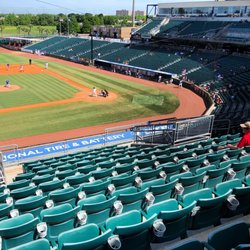 Zephyr Field - Frightening Cakes' Mascot Team quits NOLA for Kansas Red shirt in green sea  #NOLA_Haiku @CakesBaseball #TripleAbaseball #ZephyrStadium