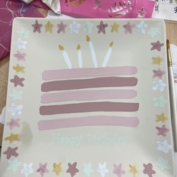 Color Me Mine - Birthday plate - Paint-Your-Own Pottery Near Me - Sandy, Utah Color Me Mine - Birthday plate - Paint-Your-Own Pottery Near Me - Sandy, Utah