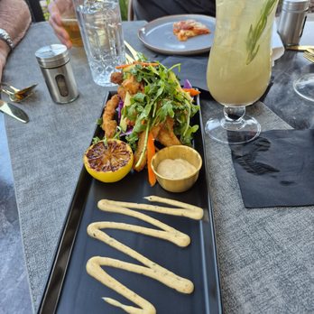 The Terrace - Beautifully presented Calamari plate - American Near Me - Auburn, California