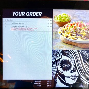 Chronic Tacos - Cashier screen - Mexican Near Me - Menifee, California Chronic Tacos - Cashier screen - Mexican Near Me - Menifee, California