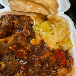 MBY Jamaican Cuisine - Oxtails Dinner Coco Bread