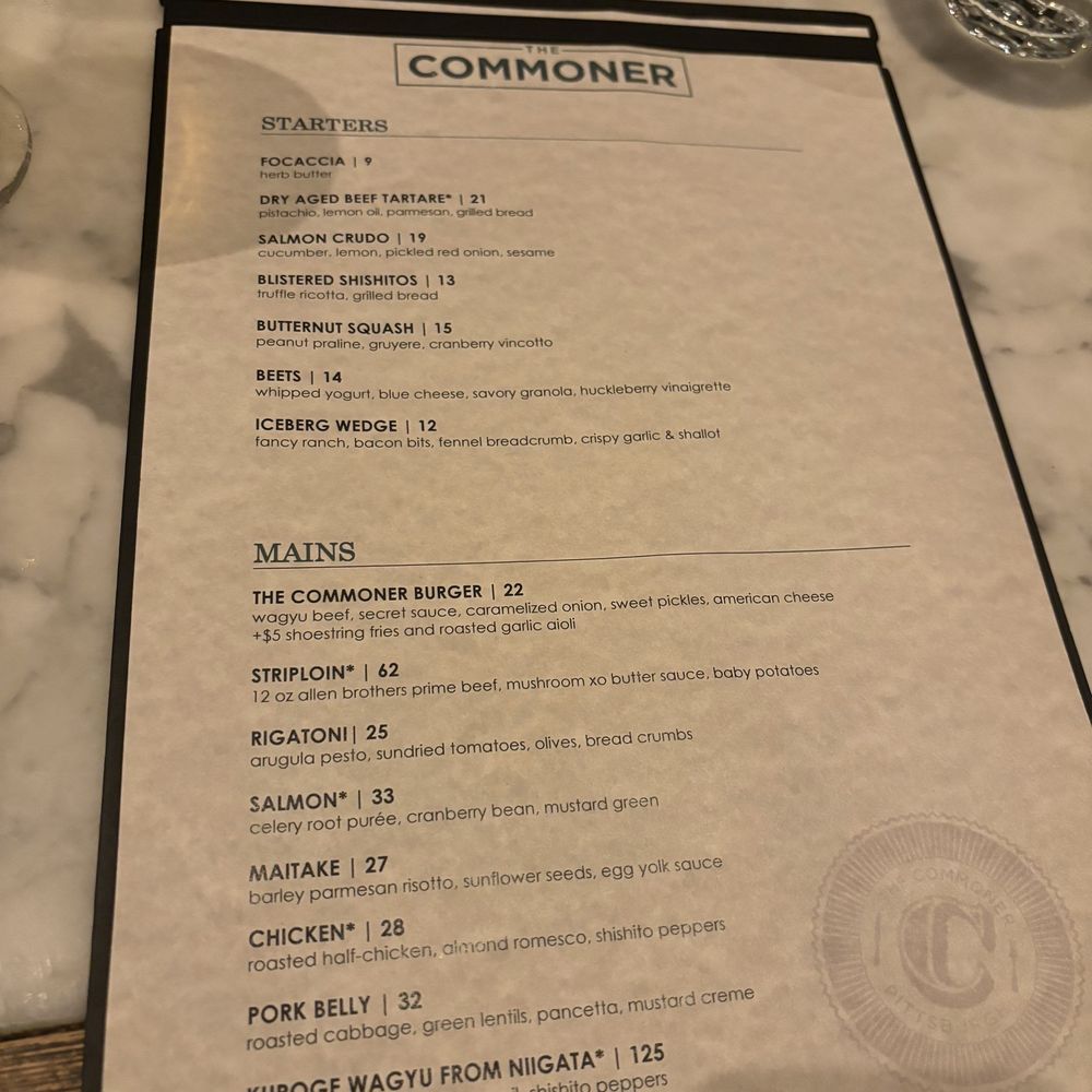 The Commoner - Menu - New American Near Me - Pittsburgh, Pennsylvania The Commoner - Menu - New American Near Me - Pittsburgh, Pennsylvania