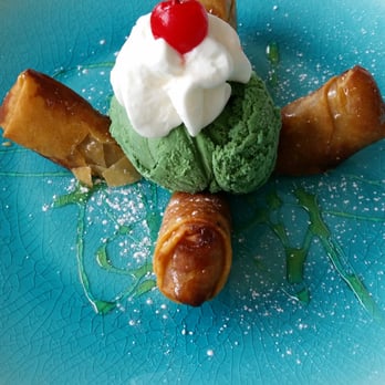 Oceanic Thai Kitchen - Banana springrolls with green tea icecream - Thai Near Me - Plano, Texas Oceanic Thai Kitchen - Banana springrolls with green tea icecream - Thai Near Me - Plano, Texas