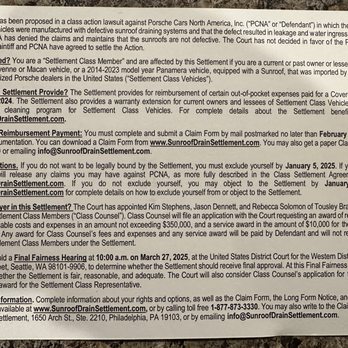 Herb Chambers Porsche - Class Action Lawsuit Sunroof Drain Settlement - Car Dealers Near Me - Natick, Massachusetts Herb Chambers Porsche - Class Action Lawsuit Sunroof Drain Settlement - Car Dealers Near Me - Natick, Massachusetts