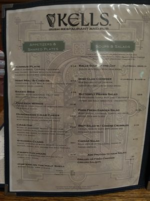 Menu photo 1 Kells Irish Restaurant & Bar Seattle, WA