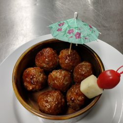 Brick House Gastro Kitchen - My delicious meatballs are afraid of the sun. LOL!