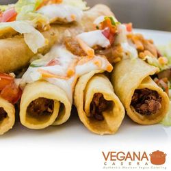 Vegana Casera - This are the crunchy and savory Taquitos Caseros.