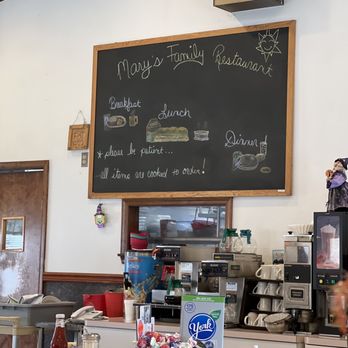 Mary's Family Restaurant - a blackboard in a restaurant - Breakfast & Brunch Near Me - Drums, Pennsylvania Mary's Family Restaurant - a blackboard in a restaurant - Breakfast & Brunch Near Me - Drums, Pennsylvania
