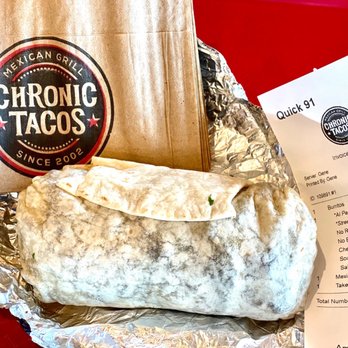 Chronic Tacos - Al Pastor burrito out of the bag - Mexican Near Me - Menifee, California Chronic Tacos - Al Pastor burrito out of the bag - Mexican Near Me - Menifee, California