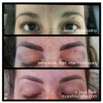 Before After Microblading La Los Angeles 3d Eyebrows 3d Tattoo