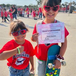 Rolando Elementary School - Weekly character, achievement and attendance acknowledgments at Character Circle on Fridays.