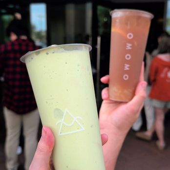 OMOMO Tea Shoppe - Avocado Smash and Super Lemon Black Tea - Coffee & Tea Near Me - Irvine, California