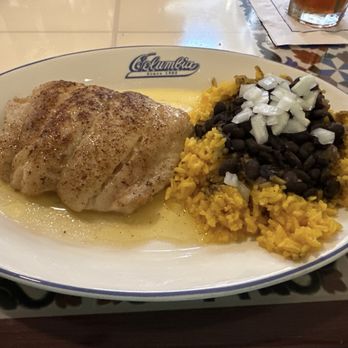 The Columbia - Grilled Grouper with yellow rice and black beans - Spanish Near Me - St Augustine, Florida The Columbia - Grilled Grouper with yellow rice and black beans - Spanish Near Me - St Augustine, Florida