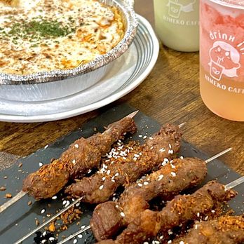 Zen Zen Dojo - Cumin grilled lamb skewers & mapo tofu lasagna & strawberry yogurt & sea salt matcha - Asian Fusion Near Me - Tempe, Arizona Zen Zen Dojo - Cumin grilled lamb skewers & mapo tofu lasagna & strawberry yogurt & sea salt matcha - Asian Fusion Near Me - Tempe, Arizona