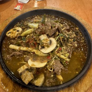 Madam Mam's- North Anderson LN - Pad cha. Stir-fried beef with bamboo shoot, mushroom & Thai basil in a very spicy sauce. - Thai Near Me - Austin, Texas Madam Mam's- North Anderson LN - Pad cha. Stir-fried beef with bamboo shoot, mushroom & Thai basil in a very spicy sauce. - Thai Near Me - Austin, Texas