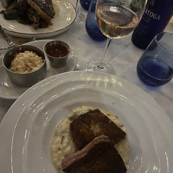 Rooney's Oceanfront Restaurant - Fish Board: blackened Yellowfin Tuna, risotto & mashed Gouda cauliflower - Seafood Near Me - Long Branch, New Jersey