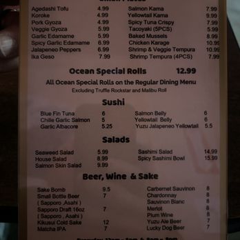 Ocean Sushi - Happy Hour Menu - Sushi Bars Near Me - West Hollywood, California Ocean Sushi - Happy Hour Menu - Sushi Bars Near Me - West Hollywood, California