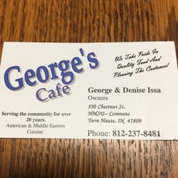 George's Cafe - Business card