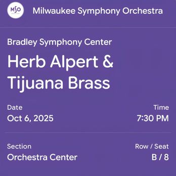 Bradley Symphony Center - Our seats. Second row, center. Amazing show! - Performing Arts Near Me - Milwaukee, Wisconsin Bradley Symphony Center - Our seats. Second row, center. Amazing show! - Performing Arts Near Me - Milwaukee, Wisconsin