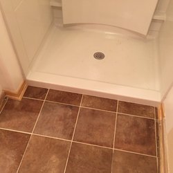 Nevins Home Improvement - Basement shower floor repair.
