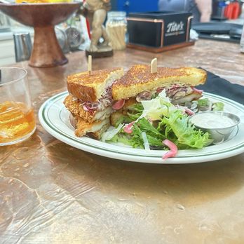 Rex’s Restaurant - Chicken Caesar Stacker, Old fashioned. - Cocktail Bars Near Me - Little Rock, Arkansas