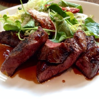 Tableau Bar Bistro - Steak Frites (substituted the fries for salad because we ordered a poutine) - Bars Near Me - Vancouver, British Columbia