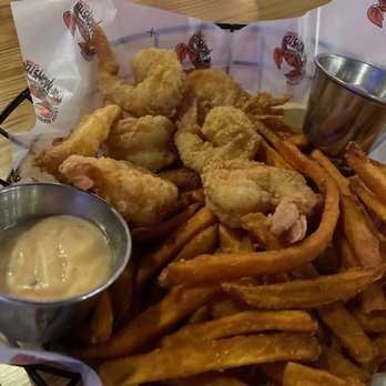 The Monster Crab - Shrimp basket with sweet potato fries - Cajun/Creole Near Me - Bayside, New York The Monster Crab - Shrimp basket with sweet potato fries - Cajun/Creole Near Me - Bayside, New York