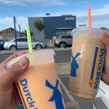 Dutch Bros Coffee - Orange smoothie & coffee mocha slushee - Coffee & Tea Near Me - Yuma, Arizona