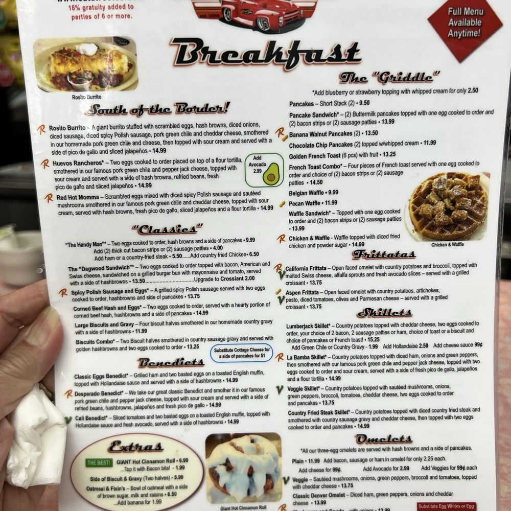 Rosie's Diner - Menu June 2025 - Diners Near Me - Monument, Colorado