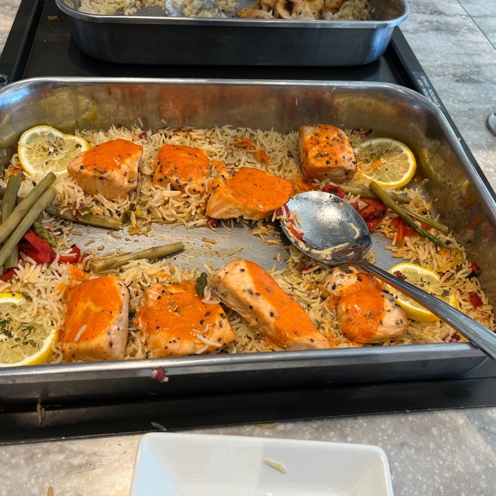 Salmon with rice