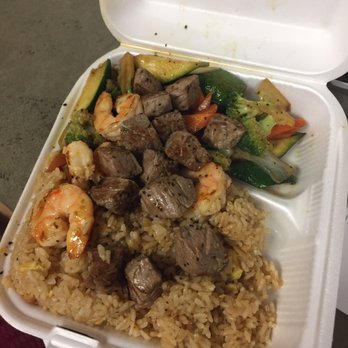 Hibachi Master - Two meat plate...steak and shrimp! Amazing - Food Trucks Near Me - Prosper, Texas Hibachi Master - Two meat plate...steak and shrimp! Amazing - Food Trucks Near Me - Prosper, Texas