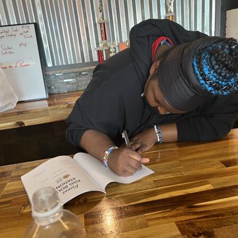 J&K Style Grill - Keona signing out cookbook! - Chicken Wings Near Me - Virginia Beach, Virginia J&K Style Grill - Keona signing out cookbook! - Chicken Wings Near Me - Virginia Beach, Virginia