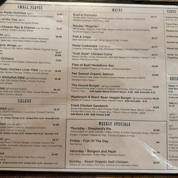 The Hunter's Hound - Menu - Bars Near Me - Chevy Chase, Maryland
