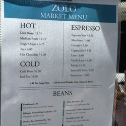 Zolo Coffee Roasters - Menu at farmers market
