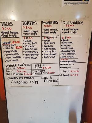 Menu photo 4 Los 3 Panchos Toppenish, WA Menu photo 4 Los 3 Panchos Toppenish, WA