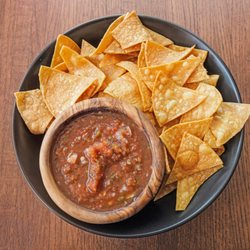 Plazita Mexico Tacos - Hand cut tortilla chips fried to order. Homemade salsa!